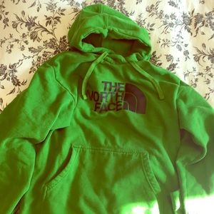 North face hoodie green